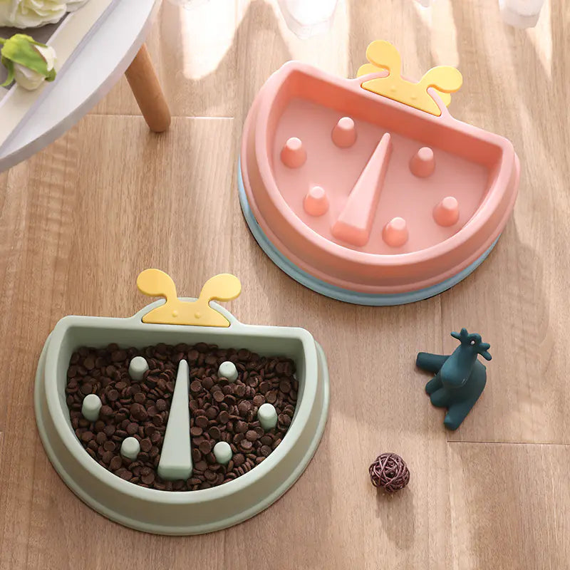 LickEase Ladybug Dog Bowl - Slow Feeder for Pets